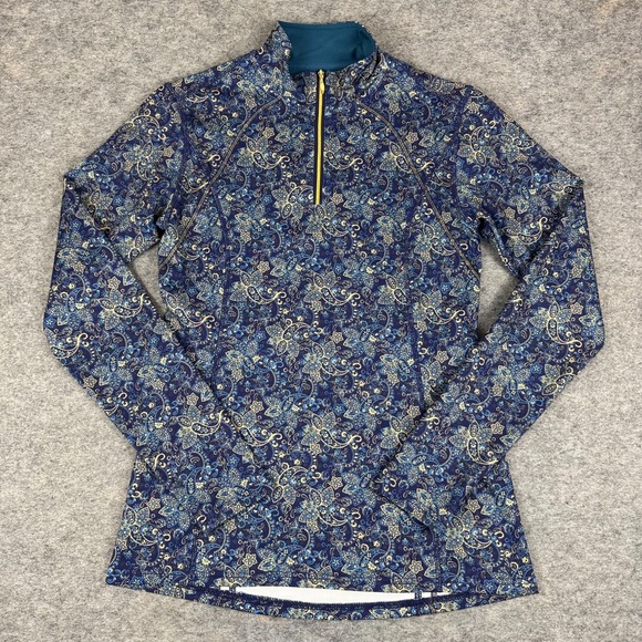 Dover Saddlery Tops - Dover Saddlery 1/4 Zip Shirt Paisley Print Polyester Stretch Womens XS